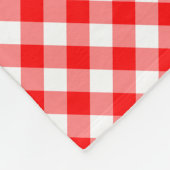Rood en Wit Medium Size Diagonal Gingham-controles Fleece Deken (Hoek)