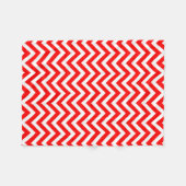 Rood en Wit Medium Size Horizontale Chevron Fleece Deken (Voorkant (Horizontaal))