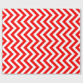 Rood en Wit Medium Size Verticale Chevron Stripes Cadeaupapier (Vlak)