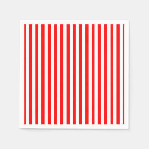 Rood en Wit Medium Size Verticale Stripes Papier Servet