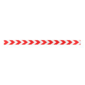 Rood en Wit Medium Verticaal Chevron Lint (Voorkant)