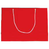 Rood en Wit Merry Christmas Bow Handtekening Naam Groot Cadeauzakje (Achterkant)