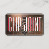 Rood en wit met BarberPole, recht Visitekaartje (Voorkant)