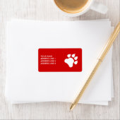 Rood en wit met tekst - Kies uw kleur Etiket (Insitu)