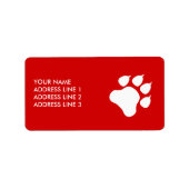 Rood en wit met tekst - Kies uw kleur Etiket (Voorkant)