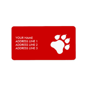 Rood en wit met tekst - Kies uw kleur Etiket