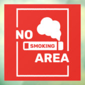 Rood en Wit Minimalistisch Niet Roken Zone Raamsticker (Vel 3)