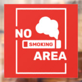 Rood en Wit Minimalistisch Niet Roken Zone Raamsticker (Vel 2)