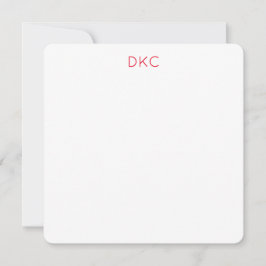 Rood en wit minimalistisch vierkant kaart