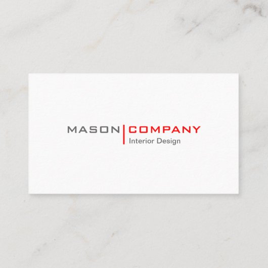 Rood en wit Minimalistisch Visitekaartje (Achterkant)