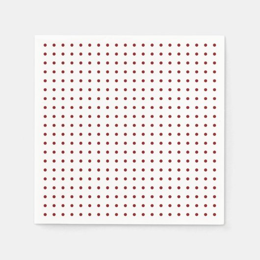 Rood en Wit Minimalistische Polka Dots g1 Servet (Voorkant)