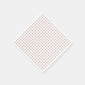 Rood en Wit Minimalistische Polka Dots g1 Servet (Hoek)