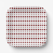 Rood en Wit Minimalistische Polka Dots g9 Papieren Bordje (Voorkant)