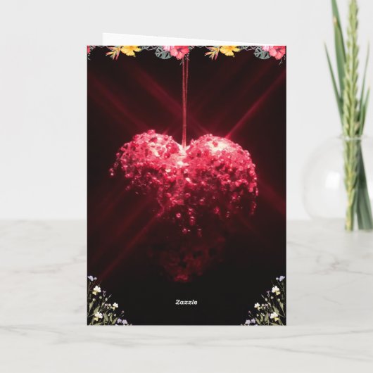 Rood en wit Modern Happy Jubileum Groet Kaart (Achterkant)