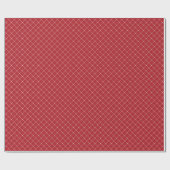 Rood en Wit Modern Plaid Kerstmis Cadeaupapier (Vlak)