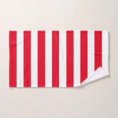 Rood en Wit Modern Strepen Gestreept Bad Handdoek (Handdoek)