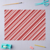 Rood en wit moderne pepermunt streep tissuepapier (Craft)