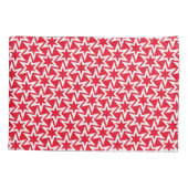 Rood en wit motief | Geometrisch sterpatroon Kussensloop (Achterkant)