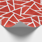 Rood en wit mozaïekpatroon cadeaupapier (Hoek)