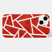Rood en wit mozaïekpatroon Case-Mate iPhone case (Achterkant (horizontaal))