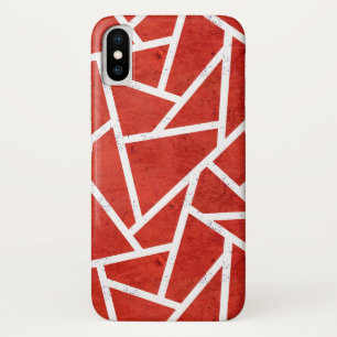Rood en wit mozaïekpatroon Case-Mate iPhone case