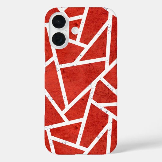 Rood en wit mozaïekpatroon Case-Mate iPhone case (Achterkant)