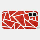 Rood en wit mozaïekpatroon Case-Mate iPhone case (Achterkant (horizontaal))