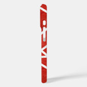 Rood en wit mozaïekpatroon Case-Mate iPhone case (Achterkant / Links)