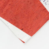 Rood en wit mozaïekpatroon fleece deken (Hoek)