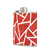 Rood en wit mozaïekpatroon heupfles (Links)