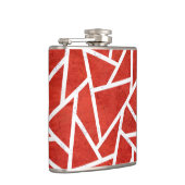 Rood en wit mozaïekpatroon heupfles (Rechts)