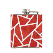 Rood en wit mozaïekpatroon heupfles (Achterkant)