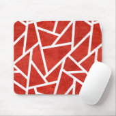 Rood en wit mozaïekpatroon muismat (Met muis)