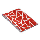 Rood en wit mozaïekpatroon notitieboek (Rechterzijde)