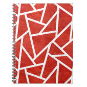 Rood en wit mozaïekpatroon notitieboek (Voorkant)