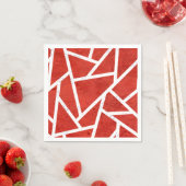 Rood en wit mozaïekpatroon servet (Insitu)