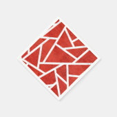 Rood en wit mozaïekpatroon servet (Hoek)