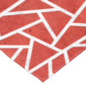 Rood en wit mozaïekpatroon tafelkleed (Gekanteld)