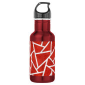 Rood en wit mozaïekpatroon waterfles (Voorkant)