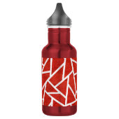 Rood en wit mozaïekpatroon waterfles (Links)