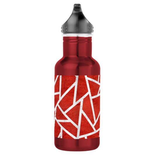 Rood en wit mozaïekpatroon waterfles (Rechts)