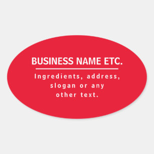 Rood en wit multi-doel ovale sticker