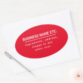 Rood en wit multi-doel ovale sticker (Envelop)