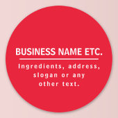 Rood en wit multi-doel ronde sticker