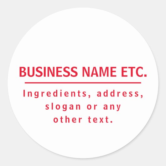 Rood en wit multi-doel ronde sticker (Voorkant)