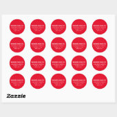 Rood en wit multi-doel ronde sticker (Vel)