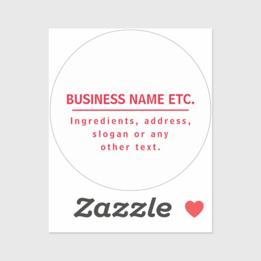 Rood en wit multi-doel sticker (Vel)