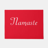 Rood en Wit Namaste Deur Mat Deurmat Yoga (Voorkant)