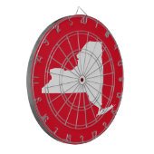 Rood en wit New York Dartbord (Voorkant Links)