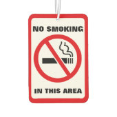 Rood en Wit Niet Roken Luchtverfrisser (Achterkant)